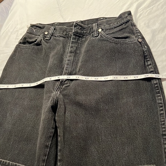 Bareback Wrangler Jeans Sz 9/10x36 Washed Black 100%Cotton Jeans RARE Old School - Picture 9 of 10